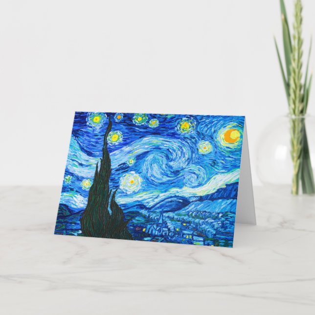 Convite Van Gogh Starry Night (Frente)