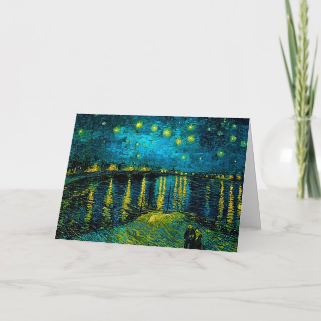 Convite Van Gogh Starry Night Over the Rhône (Frente)