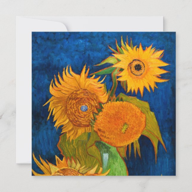 Convite Van Gogh Sunflower (Frente)