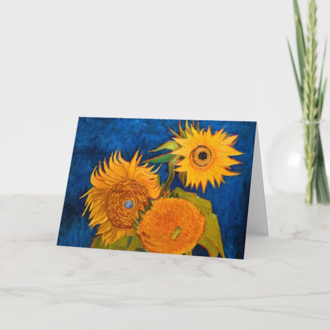 Convite Van Gogh Sunflower (Frente)