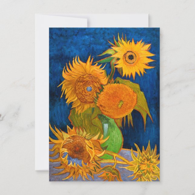 Convite Van Gogh Sunflower (Frente)