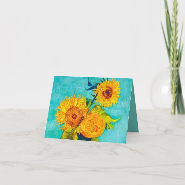 Convite Van Gogh Sunflower (Frente)