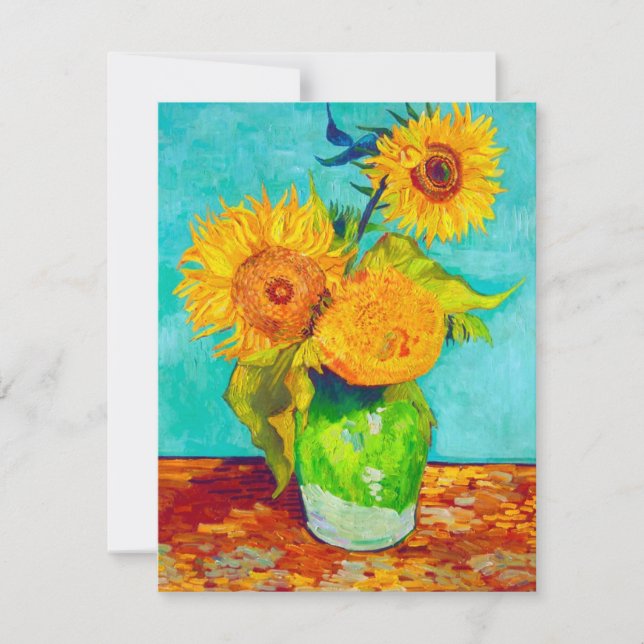 Convite Van Gogh Sunflower (Frente)