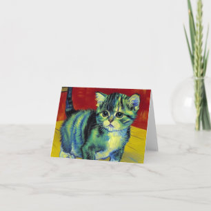 Convite Van Gogh Tabby Cat