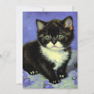 Convite Van Gogh Tuxedo Kitten