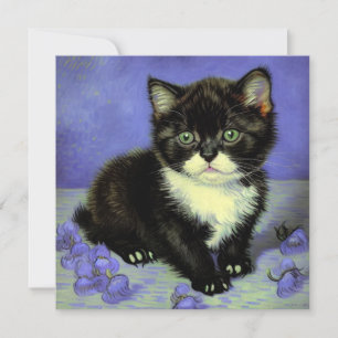 Convite Van Gogh Tuxedo Kitten