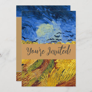Convite Van Gogh Wheat Fields impressionista Painting