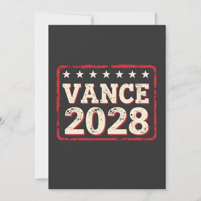Convite Vance 2028 Para Presidente Eleitoral Trump Republi (Frente)