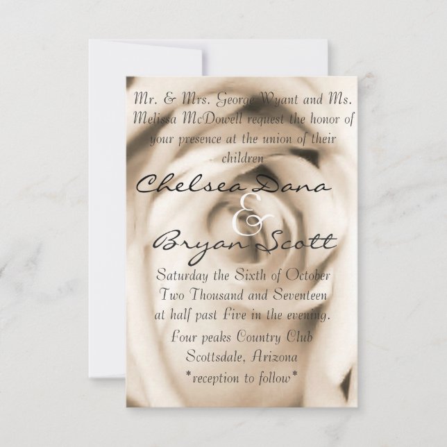 Convite Vanilla Rosa (Frente)