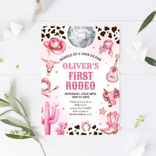 Convite Vaqueira de Rodeio Ocidental Primeiro Rodeio Anive