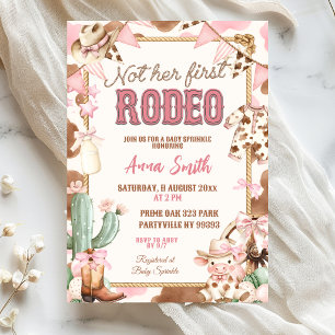Convite Vaqueira Rosa Não É Seu Primeiro Rodeio Baby Sprin