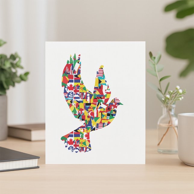 Convite Vara da Paz Mundial Feita de Bandeiras Internacion (Criador carregado)