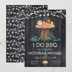 Convite Varanda de churrasco Enfeitiçada noite com uma seq