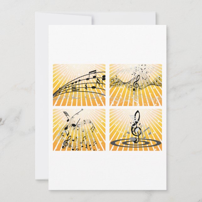 Convite Várias Notas de Música (Frente)