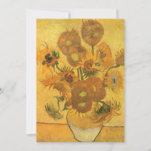 Convite Vase com 15 Sunflower de Vincent van Gogh