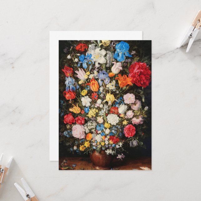 Convite Vase de Flores com Joias, Moedas e Conchas, 1606 (Frente/Verso In Situ)