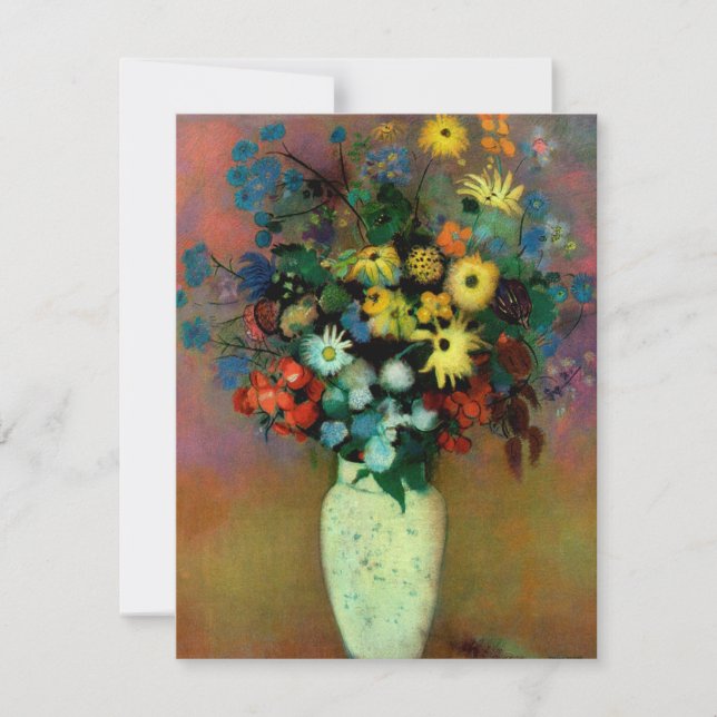 Convite Vase de Odilon Redon com Flores (1914) (Frente)