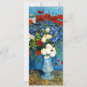 Convite Vaso com Centáureas e Papoulas de Van Gogh