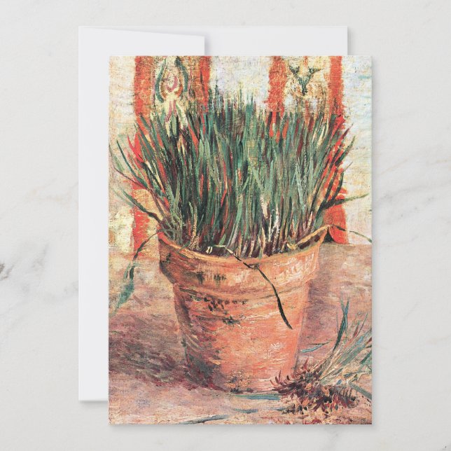 Convite Vaso de Flores em Vida Morta com Cebolinho por Vin (Frente)