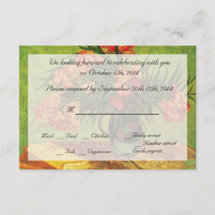 Convite Vaso de Natureza Morta com Oleandros e Livros, Van