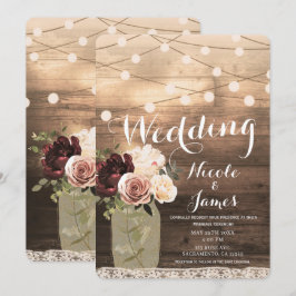 Convite Vaso de Pedra com Flores e Luzes Casamento Rústico