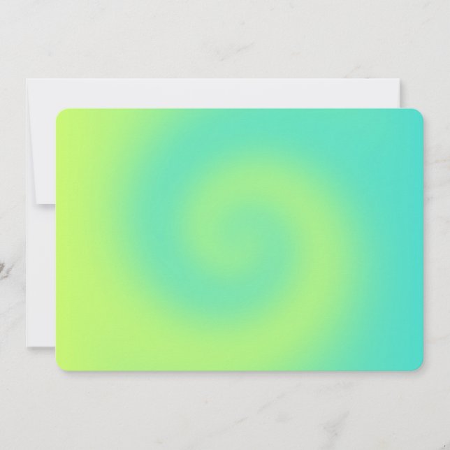 Convite Vazio Amarelo Torquoise Torquoise (Frente)