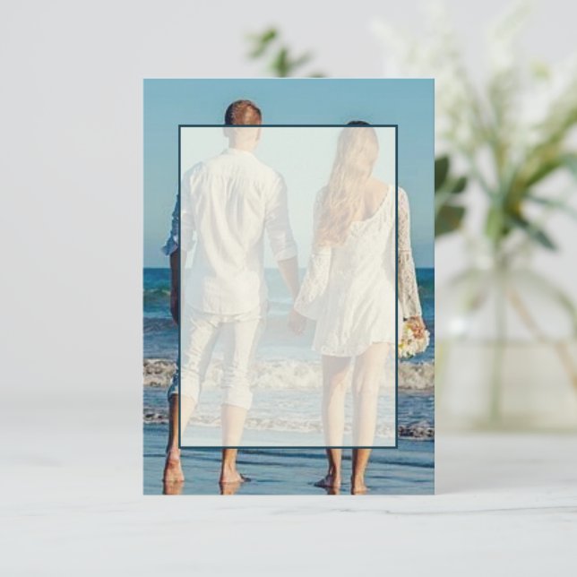 Convite Vazio de casamento Fotografia (Em pé/Frente)