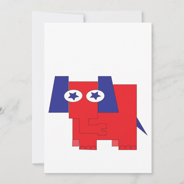 Convite Vazio de Elefante GOP (Frente)