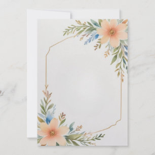 Convite Vazio de Flores com Quadro