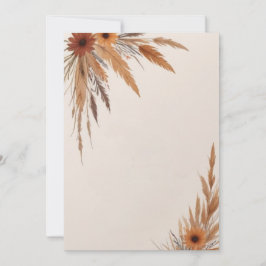 Convite Vazio de flores e gramíneas