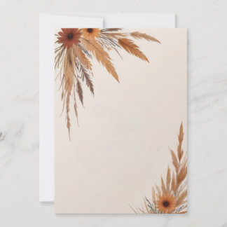 Convite Vazio de flores e gramíneas