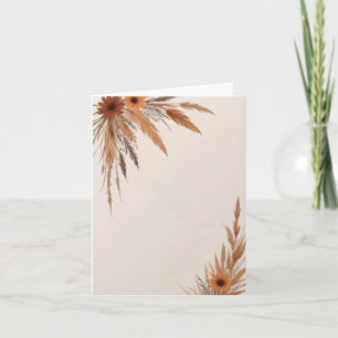 Convite Vazio de flores e gramíneas