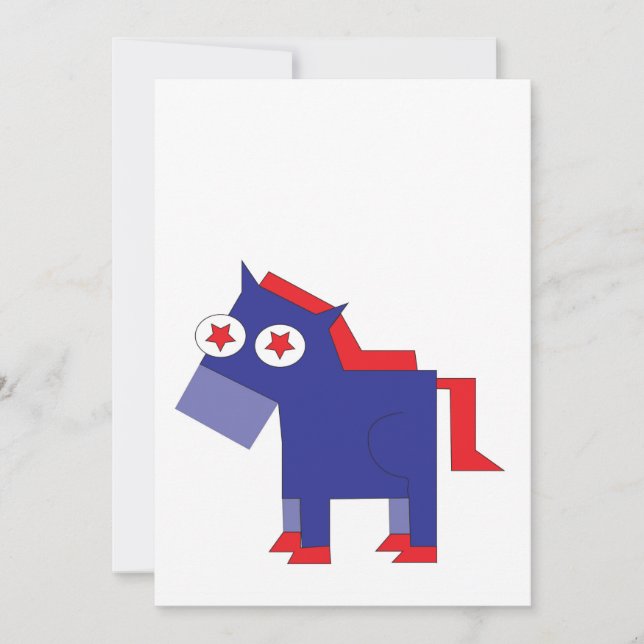 Convite Vazio Democrat Donkey (Frente)