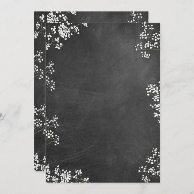 Convite Vazio DIY Crie o quadro respiratório do seu própri (Frente/Verso)