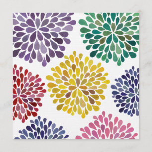 Convite Vazio Do Rainbow Blossoms Preenchido Em Qualquer C