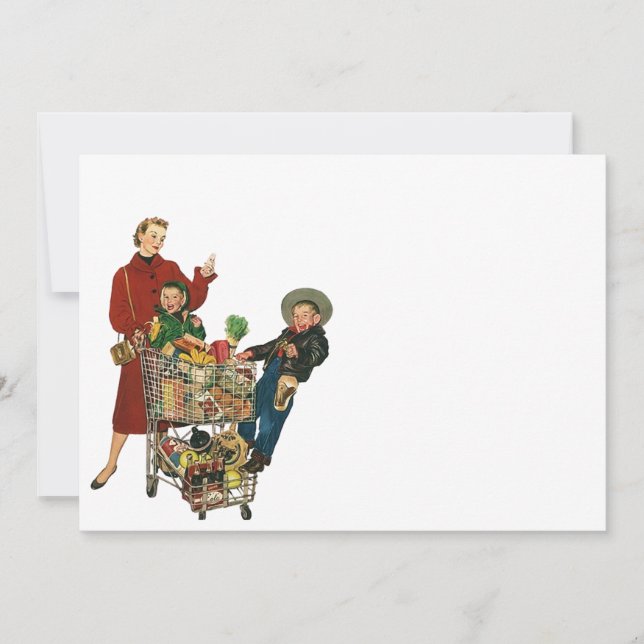 Convite Vazio ocupado retro 5x7 do partido do vale das (Frente)