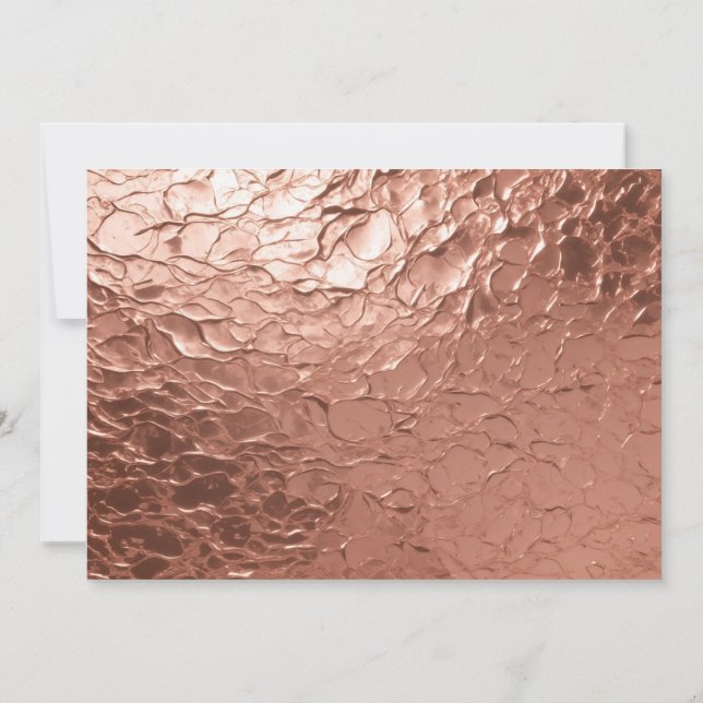 Convite Vazio Rosa Dourado Elegante (Verso)