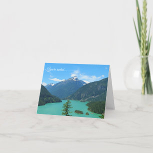 Convite Vazio Snowy Mountain Turquoise Lake em Washington