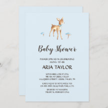 Veado de Aquarela com Chá de fraldas de cogumelo