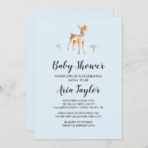 Veado de Aquarela com Chá de fraldas de Cogumelos