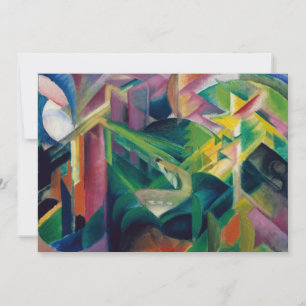 Convite Veados num Jardim de um Mosteiro por Franz Marc