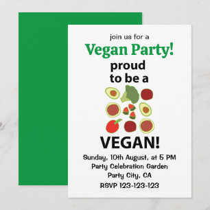 Convite Vegano Orgulhoso Por Ser Um Vegano