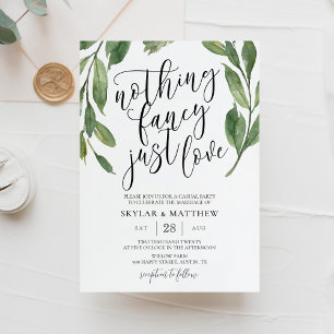 Convite Vegetação Nada sofisticado, apenas amor Casamento 