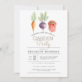 Convite Veggie Patch | Watercolor Garden Party