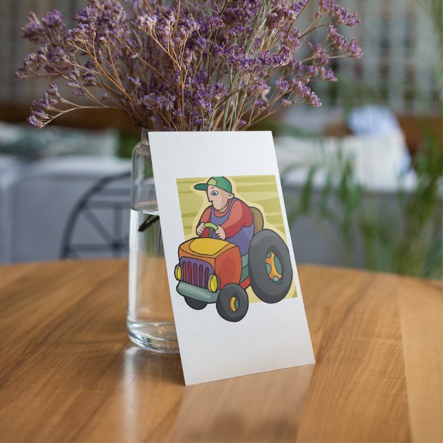 Convite Veículo de Fazenda do Trator de Condução de Fábric (Criador carregado)