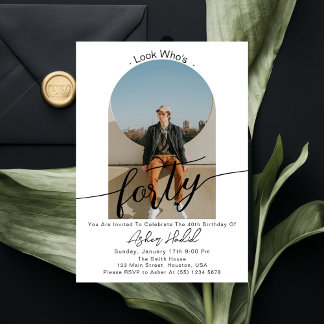 Convite Veja quem é o 40 moderno aniversário de 40 anos si