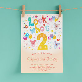 Convite Veja quem é o segundo aniversário