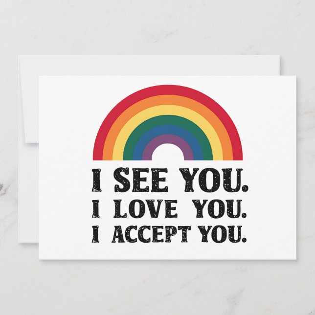 Convite Vejo Você Eu Te Amo Eu Te Amo LGBTQ (Frente)