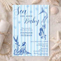 Vejo Você Logo Bebê Festa de Bebê Vintage Sereia A