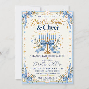 Convite Vela Azul & Alegria Hanukkah